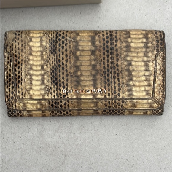 Womens Burberry Python Wallet - Picture 2 of 8